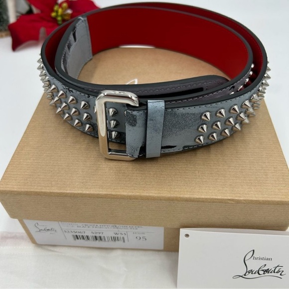 Men’s Christian Louboutin Loubi spike belt size 95 cm/38 inch maiden in Italy - Picture 3 of 7
